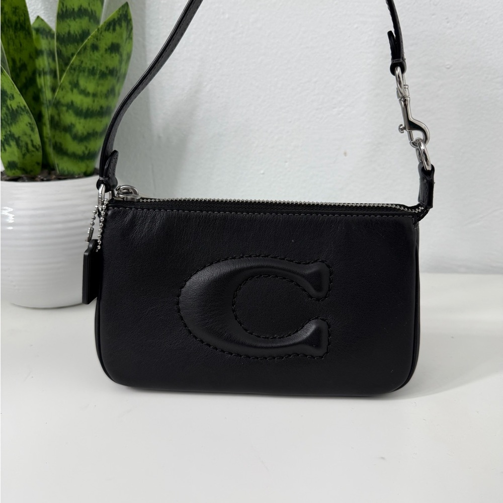 Coach Black Leather Wristlet